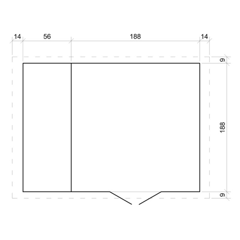 Drewniany domek ogrodowy Timbela M386 4.47 m² drewno naturalne grubość deski 19 mm 1 szt.