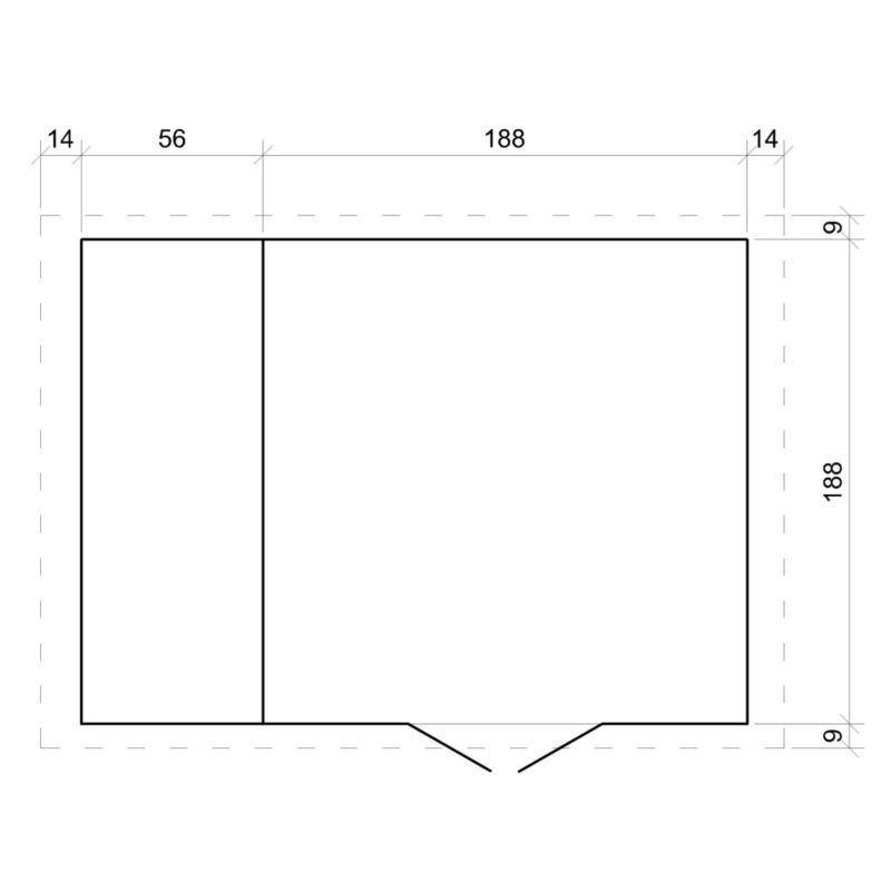 Drewniany domek ogrodowy Timbela M386C 4.47 m² drewno naturalne grubość deski 19 mm 1 szt.