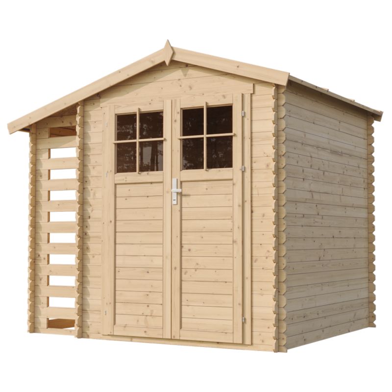 Drewniany domek ogrodowy Timbela M386F 4.47 m² zamykane drzwi drewno naturalne grubość deski 19 mm 1 szt.