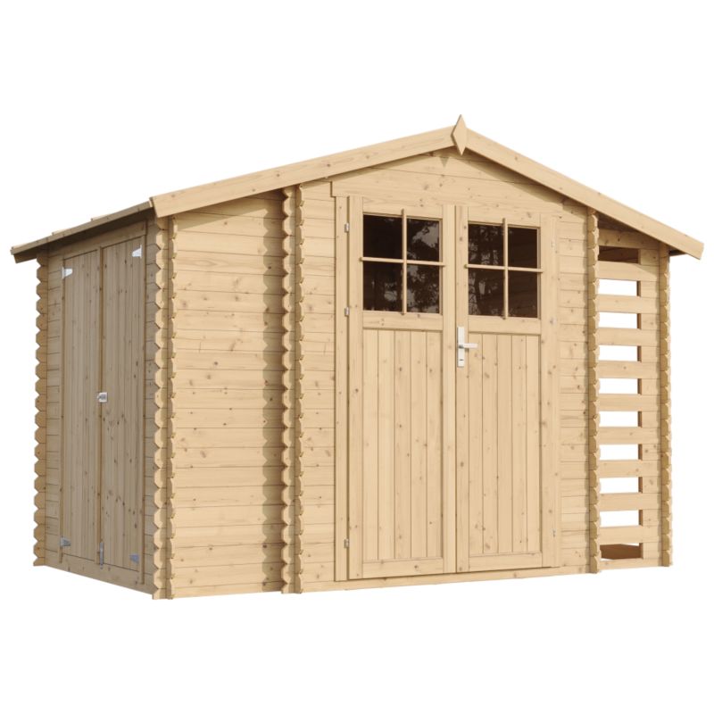 Drewniany domek ogrodowy Timbela M389F 5.47 m² zamykane drzwi drewno naturalne grubość deski 19 mm 1 szt.