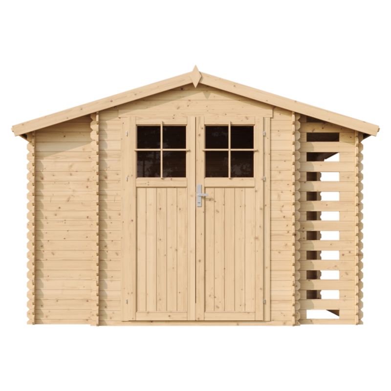 Drewniany domek ogrodowy Timbela M389F 5.47 m² zamykane drzwi drewno naturalne grubość deski 19 mm 1 szt.