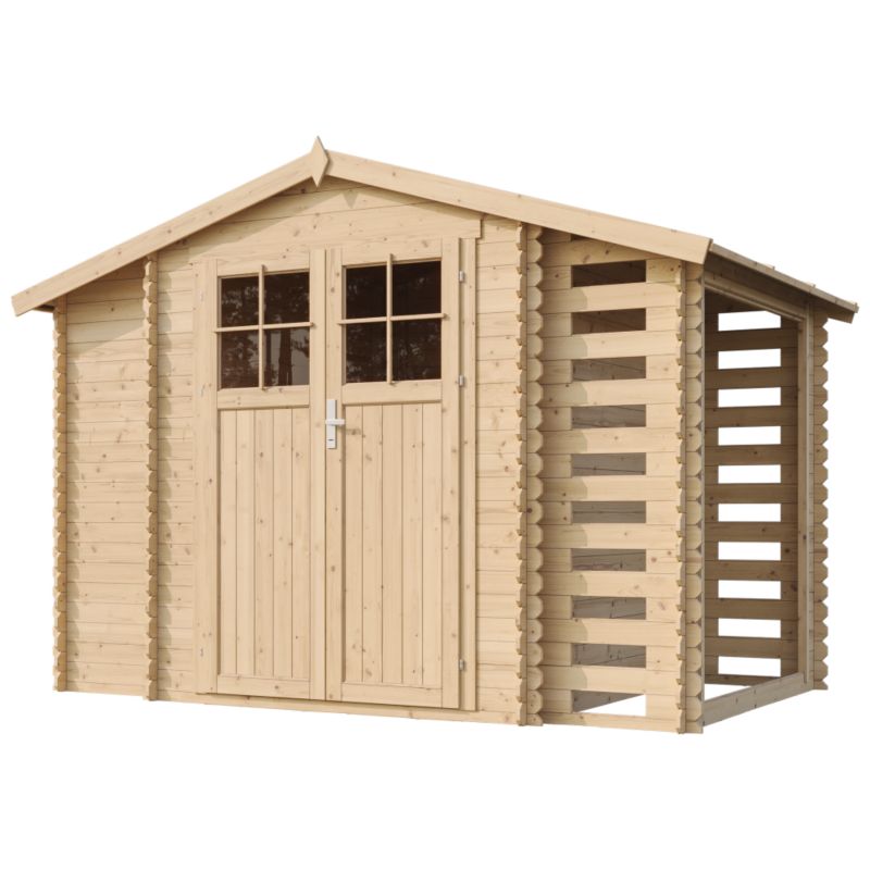 Drewniany domek ogrodowy Timbela M389F 5.47 m² zamykane drzwi drewno naturalne grubość deski 19 mm 1 szt.