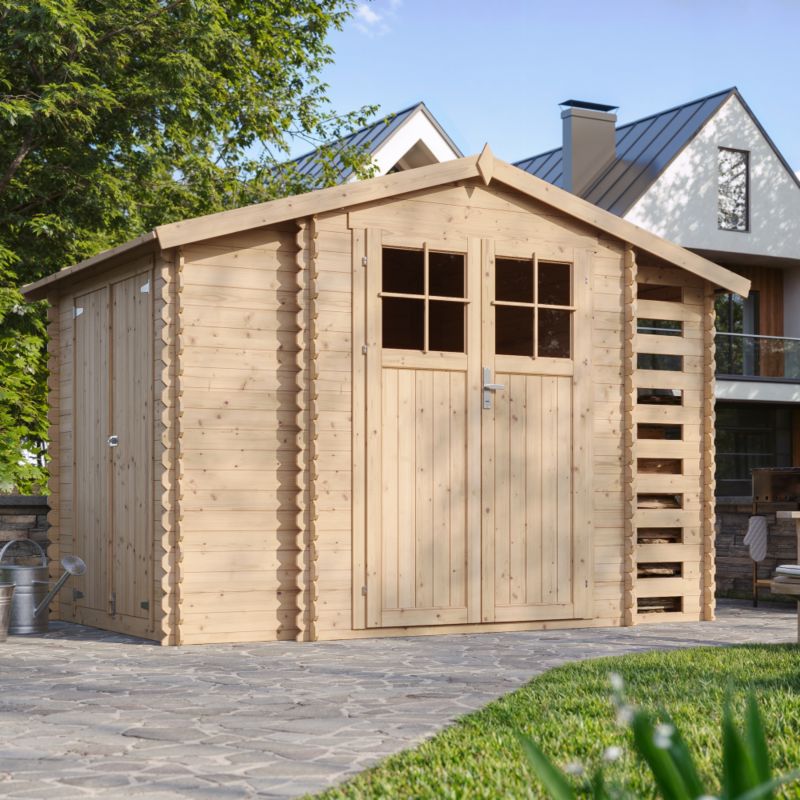 Drewniany domek ogrodowy Timbela M389F 5.47 m² zamykane drzwi drewno naturalne grubość deski 19 mm 1 szt.