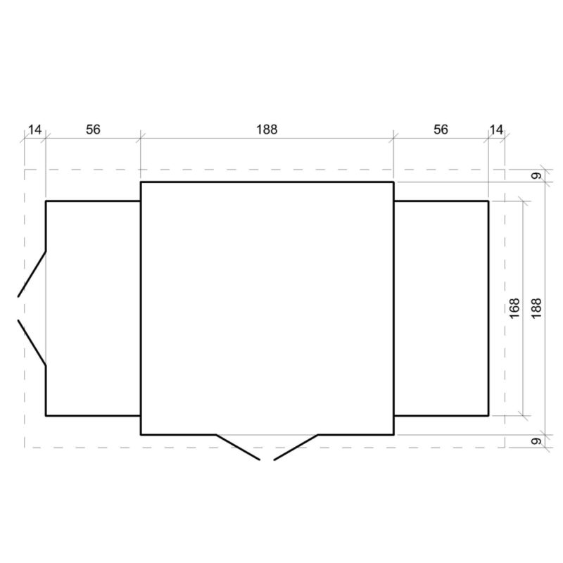 Drewniany domek ogrodowy Timbela M389F 5.47 m² zamykane drzwi drewno naturalne grubość deski 19 mm 1 szt.