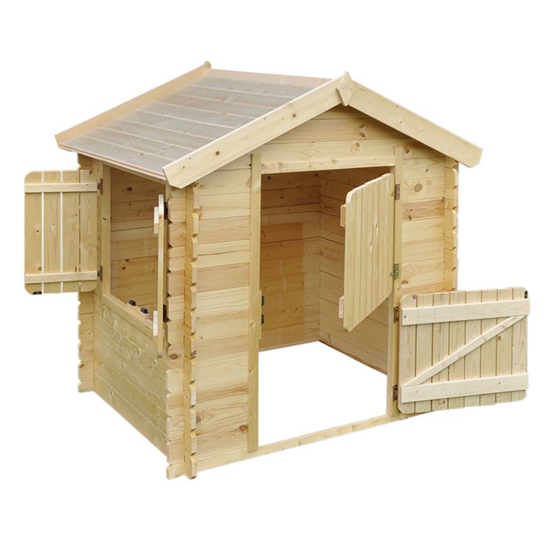 Drewniany domek zabaw Timbela bez podłogi 1,1 m2, M516-1, drewno naturalne, grubość deski 19 mm, 1 szt.