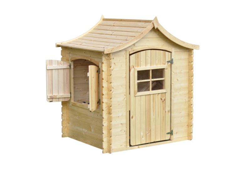 Drewniany domek zabaw Timbela bez podłogi 1,1 m2, M550-1, drewno naturalne, grubość deski 19 mm, 1 szt.