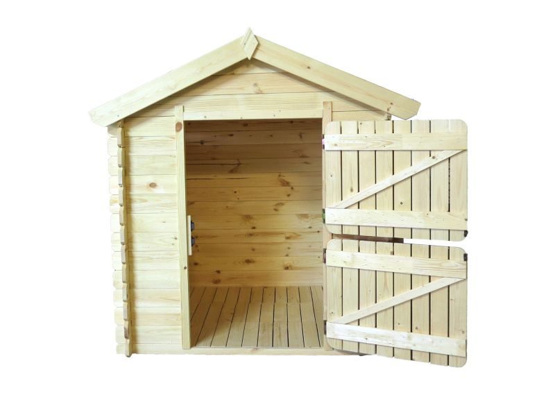 Drewniany domek zabaw Timbela z podłogą 1,1 m2, M516, drewno naturalne, grubość deski 19 mm, 1 szt.