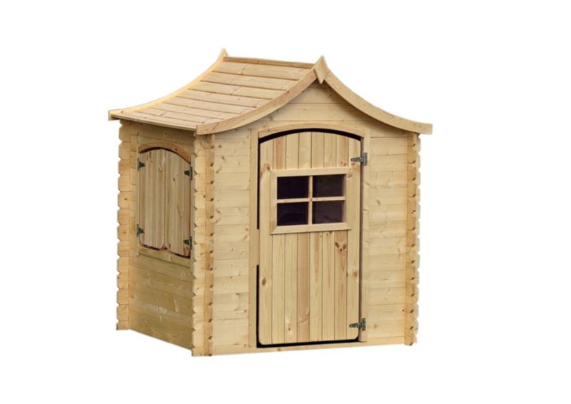 Drewniany domek zabaw Timbela z podłogą 1,1 m2, M550, drewno naturalne, grubość deski 19 mm, 1 szt.