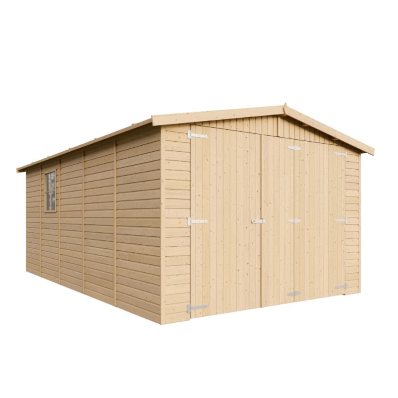 Drewniany garaż ogrodowy Timbela M101 15 m² drewno naturalne grubość deski 17 mm 1 szt.