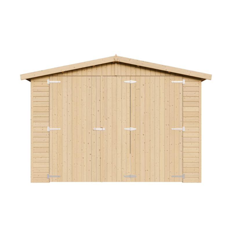 Drewniany garaż ogrodowy Timbela M101 15 m² drewno naturalne grubość deski 17 mm 1 szt.