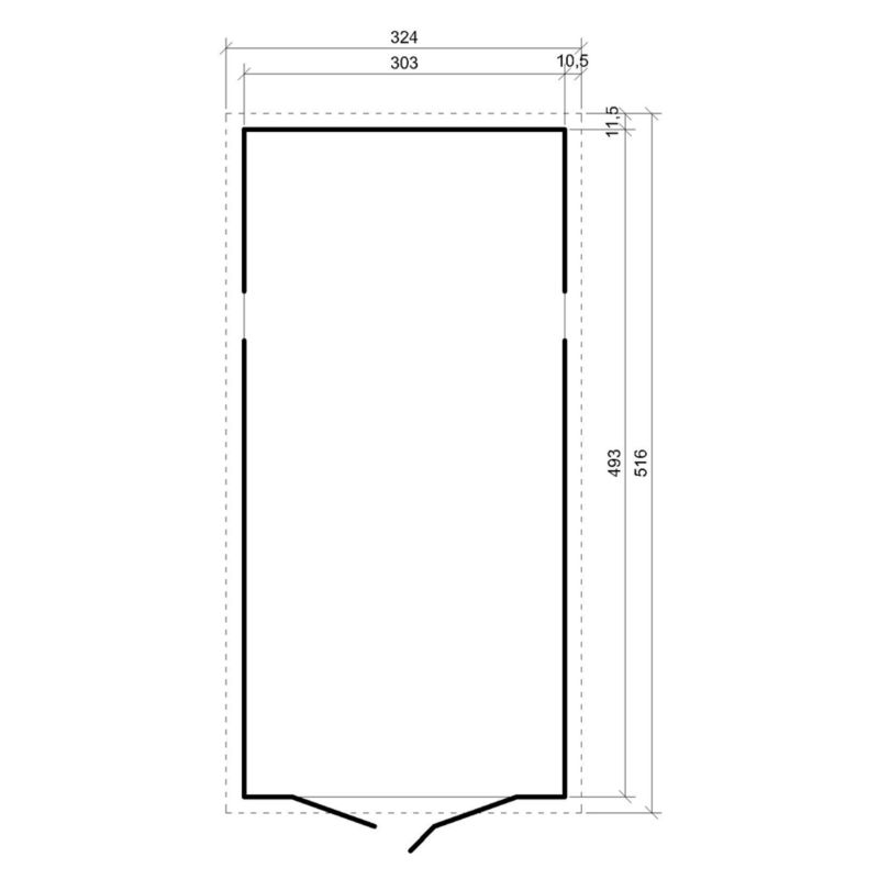 Drewniany garaż ogrodowy Timbela M101 15 m² drewno naturalne grubość deski 17 mm 1 szt.