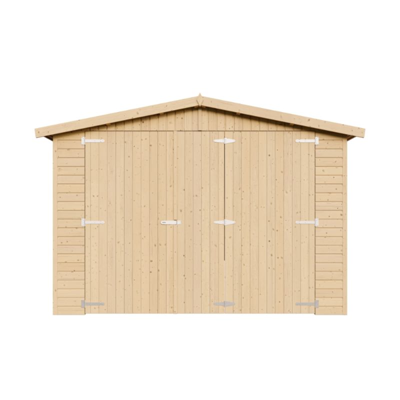Drewniany garaż ogrodowy Timbela M102 18 m² drewno naturalne grubość deski 17 mm 1 szt.