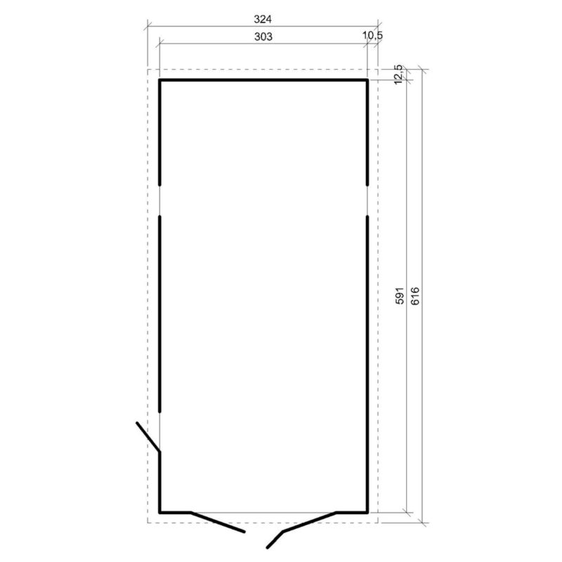 Drewniany garaż ogrodowy Timbela M102 18 m² drewno naturalne grubość deski 17 mm 1 szt.