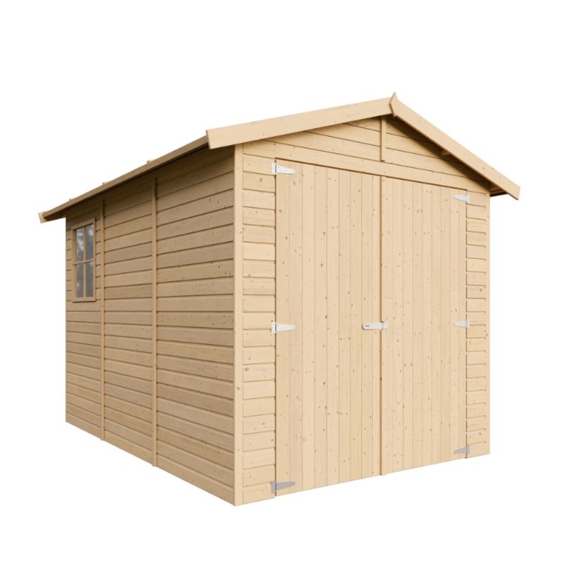 Drewniany garaż ogrodowy Timbela M105 6 m² drewno naturalne grubość deski 17 mm 1 szt.