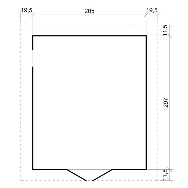 Drewniany garaż ogrodowy Timbela M105 6 m² drewno naturalne grubość deski 17 mm 1 szt.