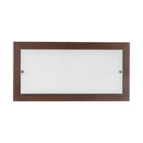 Drewniany Kinkiet SPOT  1xLED 24W Drewno Bukowe Orzechowe FSC z Białym Szkłem, Polski Producent, 1 szt.