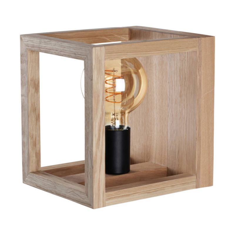 Drewniany Kinkiet SPOT Light  1xE27 Max.40W Dąb Olejowany FSC z Akcentem Czerni, Polski Producent, 1 szt.