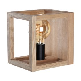 Drewniany Kinkiet SPOT Light  1xE27 Max.40W Dąb Olejowany FSC z Akcentem Czerni, Polski Producent, 1 szt.