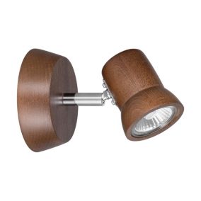 Drewniany Kinkiet SPOT Light  1xGU10 LED 5W Drewno Bukowe Orzechowe FSC, Polski Producent 1 szt.