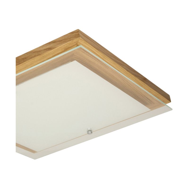 Drewniany Kinkiet SPOT Light  1xLED 10W Dąb Olejowany FSC z Białym Szkłem, Polski Producent, 1szt.