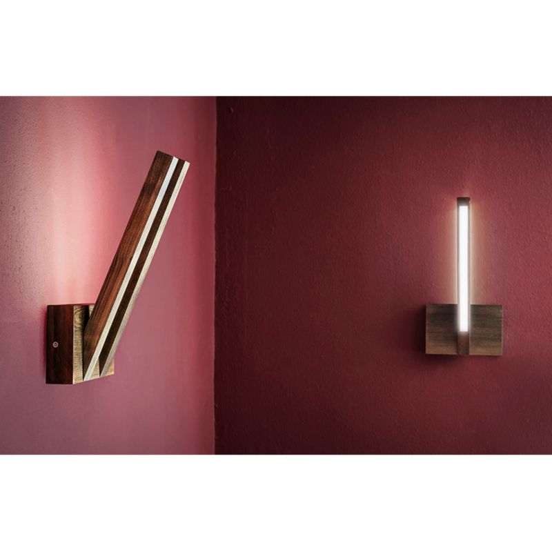 Drewniany Kinkiet SPOT Light  2xLED 6W Drewno Bukowe Orzechowe FSC, Polski Producent, 1 szt.