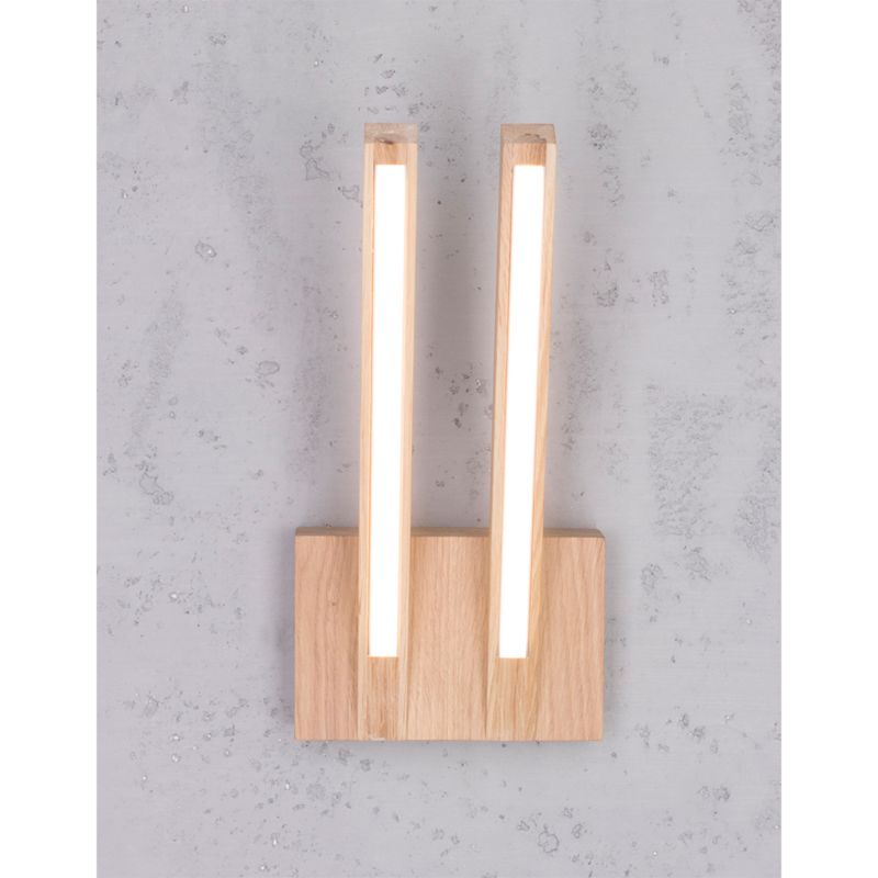 Drewniany Kinkiet SPOT Light  2xLED 7.5W Dąb Olejowany FSC, Polski Producent, 1 szt.