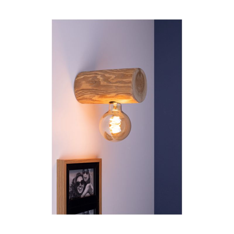 Drewniany Kinkiet SPOT Light Trabo 1xE27 Max.25W Sosna Bejcowana Brązowa FSC, Polski Producent, 1 szt.