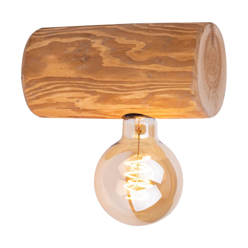 Drewniany Kinkiet SPOT Light Trabo 1xE27 Max.25W Sosna Bejcowana Brązowa FSC, Polski Producent, 1 szt.