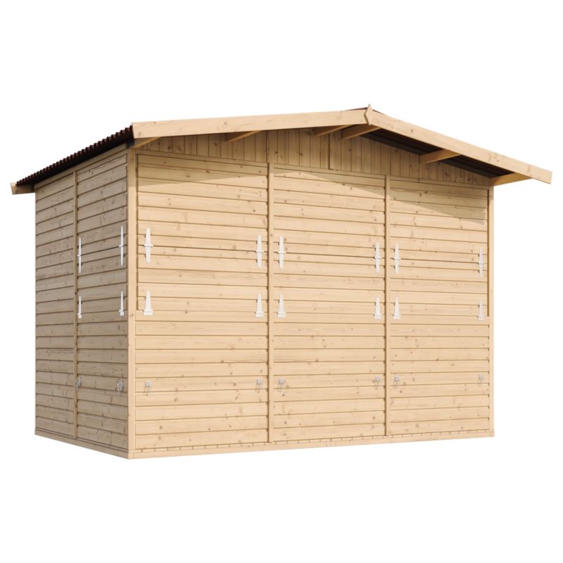 Drewniany pawilon-kiosk ogrodowy Timbela M150B 6 m² drewno naturalne 5 okna 1 szt.