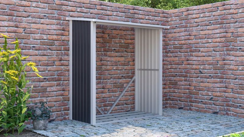 Drewutnia Hardmaister Ogrodowa Stojak Drewno Kominkowe Denver 190x182cm Metalowa Szary 1 szt