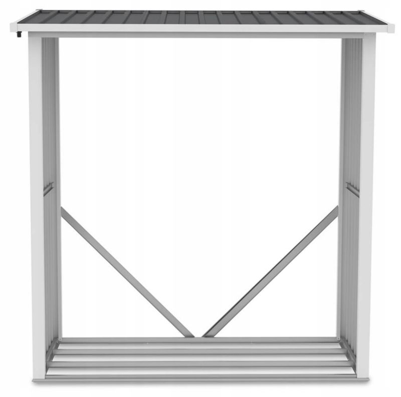 Drewutnia Hardmaister Ogrodowa Stojak Drewno Kominkowe Denver 190x182cm Metalowa Szary 1 szt