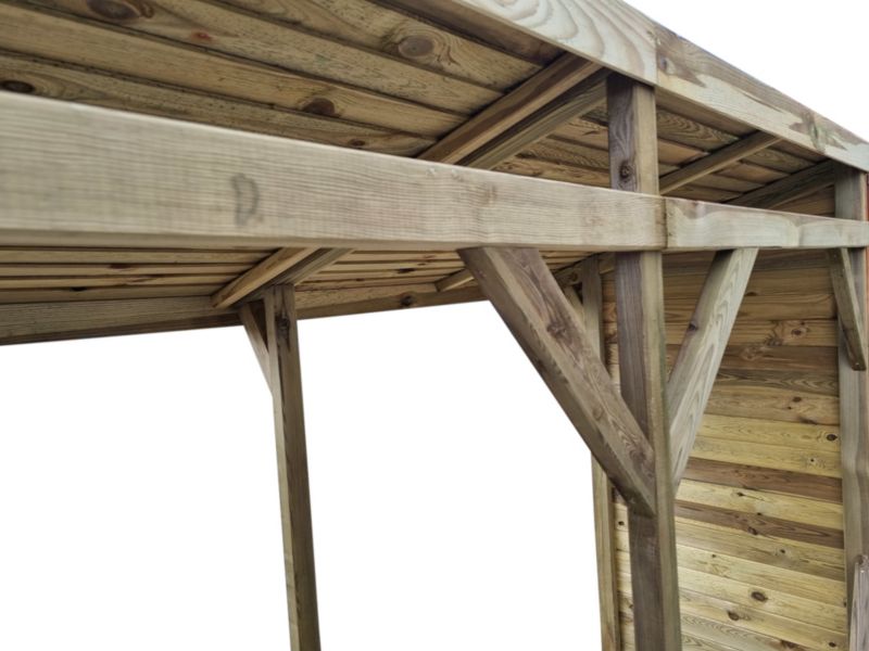 Drewutnia podwójna Wellton wiata na drewno 280 x 111 cm 1 szt.