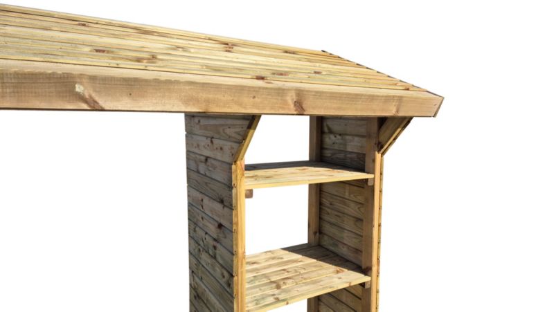 Drewutnia Wellton wiata na drewno 220 x 72 cm z półkami 1 szt.