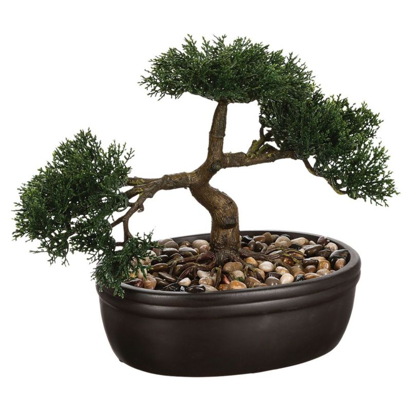 Drzewko Atmosphera sztuczny bonsai w czarnej doniczce 23 cm 1 szt.