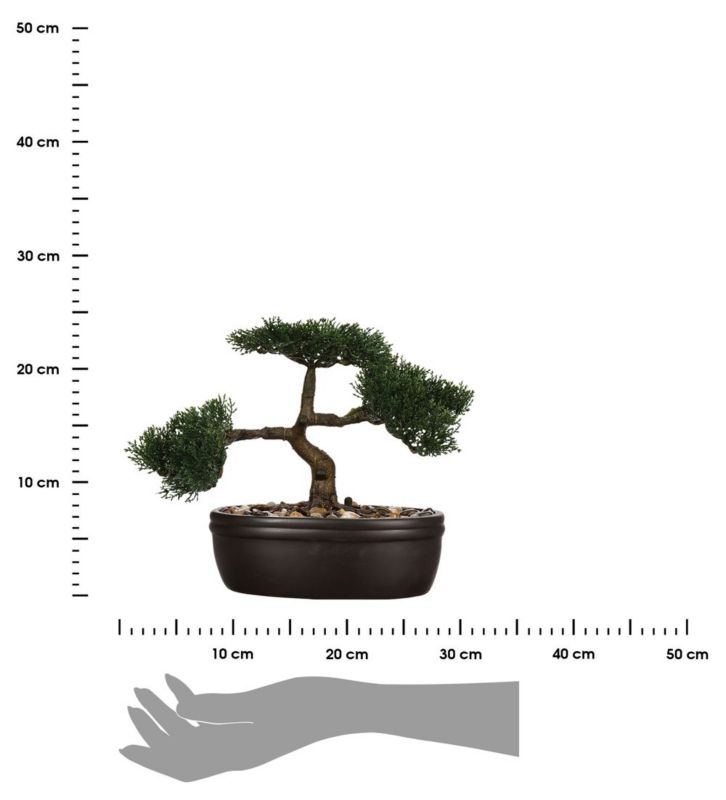 Drzewko Atmosphera sztuczny bonsai w czarnej doniczce 23 cm 1 szt.