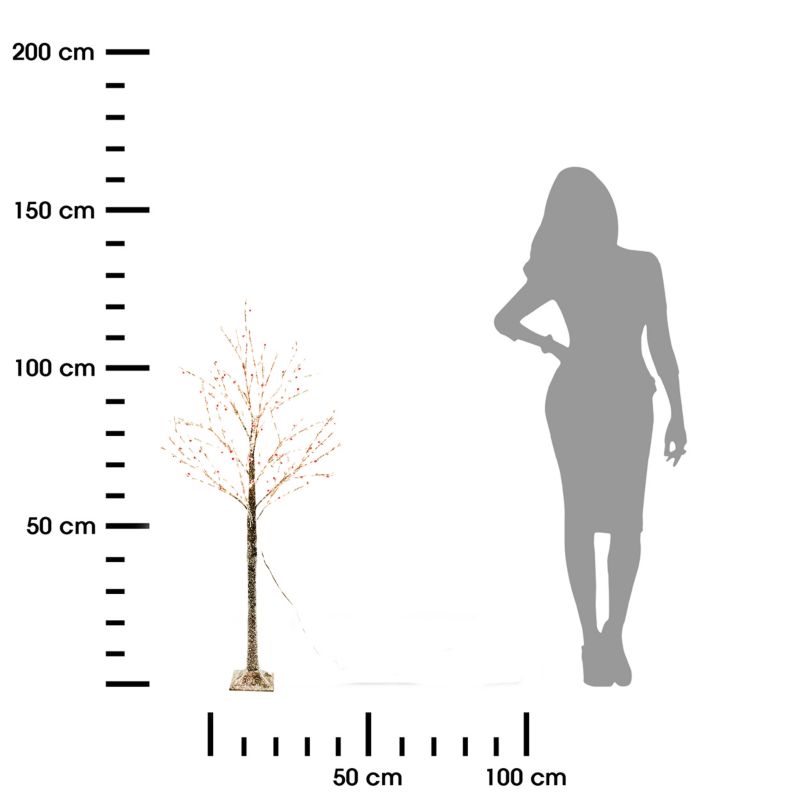 Drzewko Ogrodowe Ozdobne Led Feeric Brązowe Miedziane 115 cm 1 szt.
