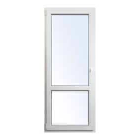 Drzwi balkonowe PCV rozwierno-uchylne dwuszybowe 865 x 2095 mm lewe białe
