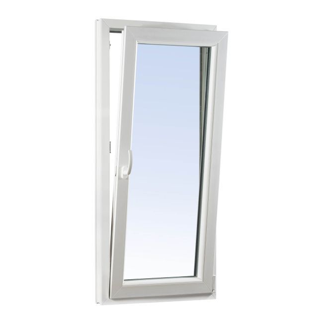 Drzwi balkonowe PCV rozwierno-uchylne dwuszybowe 865 x 2095 mm prawe antracytowe