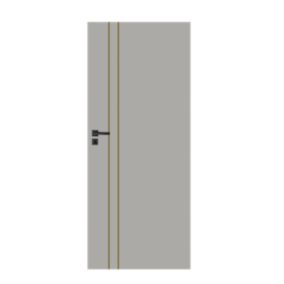 Drzwi bezprzylgowe Fortia Toscania 80 z pionową linią szare / coper