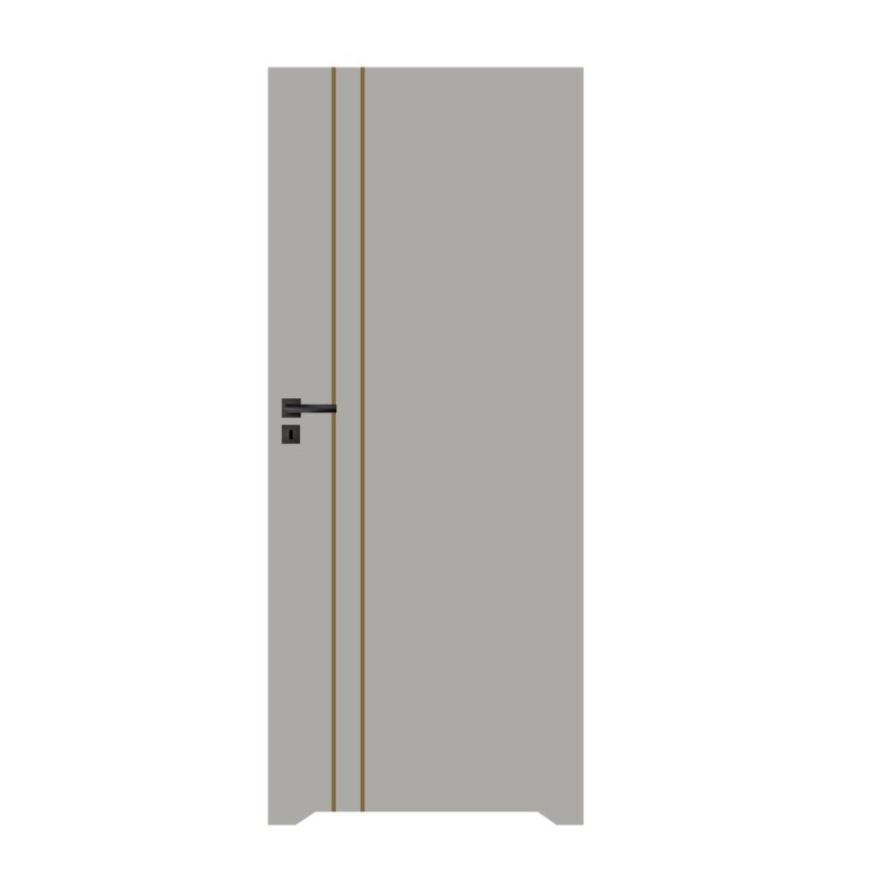 Drzwi bezprzylgowe z podcięciem Fortia Toscania 70 z pionową linią szare / coper