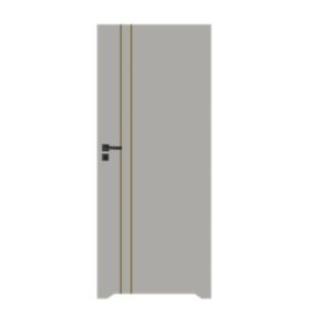 Drzwi bezprzylgowe z podcięciem Fortia Toscania 70 z pionową linią szare / coper