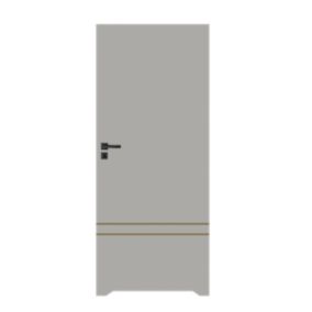 Drzwi bezprzylgowe z podcięciem Fortia Toscania 70 z poziomą linią szare / coper