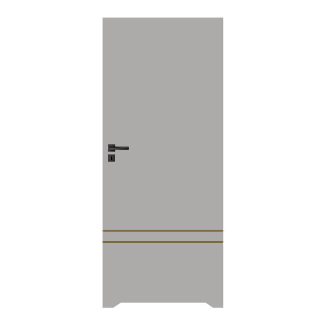 Drzwi bezprzylgowe z podcięciem Toscania 80 z poziomą linią szare / coper