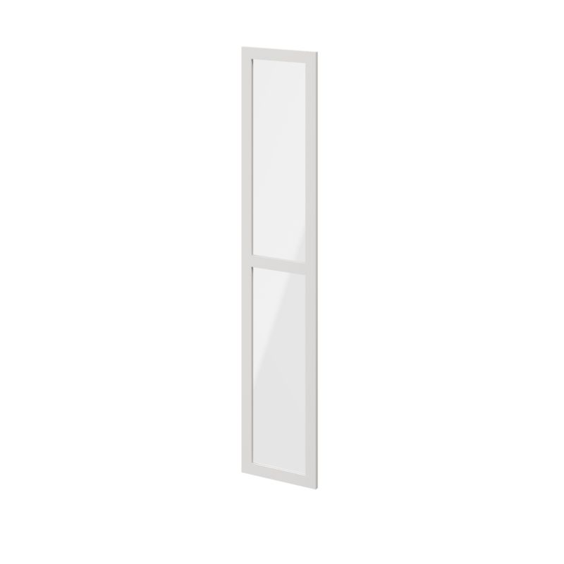 Drzwi do korpusu 37,5 x 187,5 cm GoodHome Atomia biały/szkło transparentne