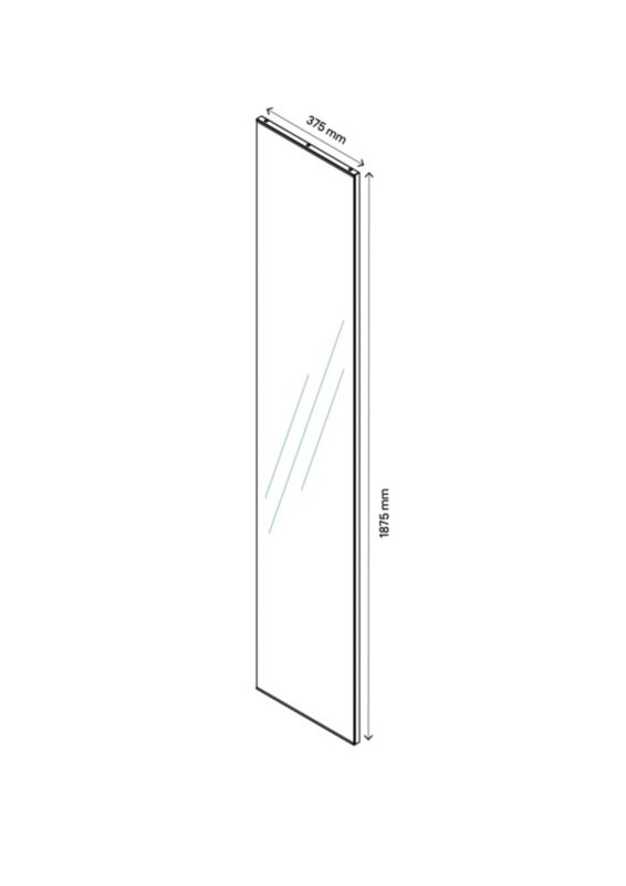 Drzwi do korpusu 37,5 x 187,5 cm GoodHome Atomia lustro
