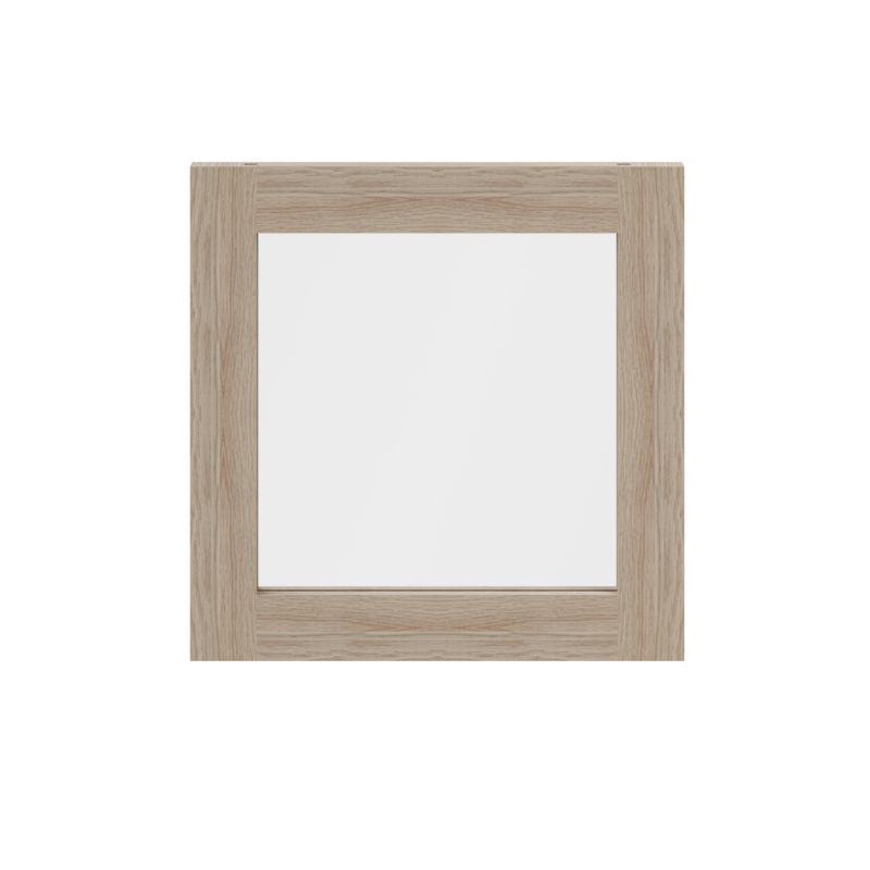 Drzwi do korpusu 37,5 x 37,5 cm GoodHome Atomia dąb/szkło transparentne