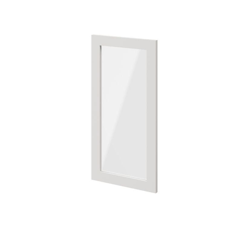 Drzwi do korpusu 37,5 x 75 cm GoodHome Atomia biały/szkło transparentne