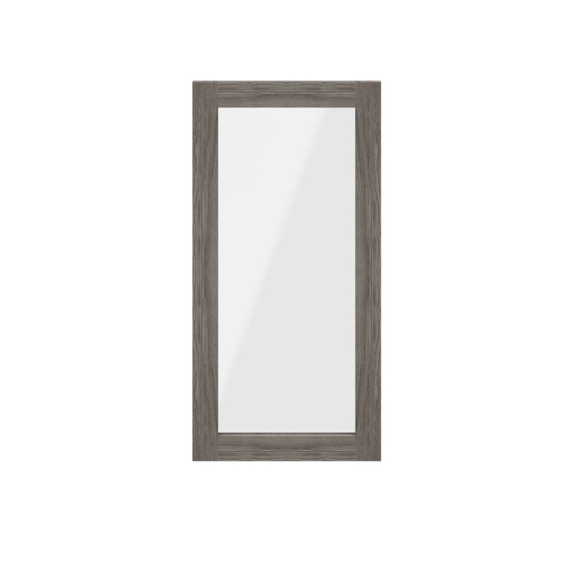 Drzwi do korpusu 37,5 x 75 cm GoodHome Atomia dąb szary/szkło transparentne