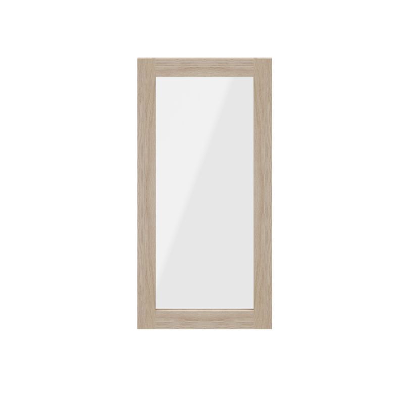 Drzwi do korpusu 37,5 x 75 cm GoodHome Atomia dąb/szkło transparentne