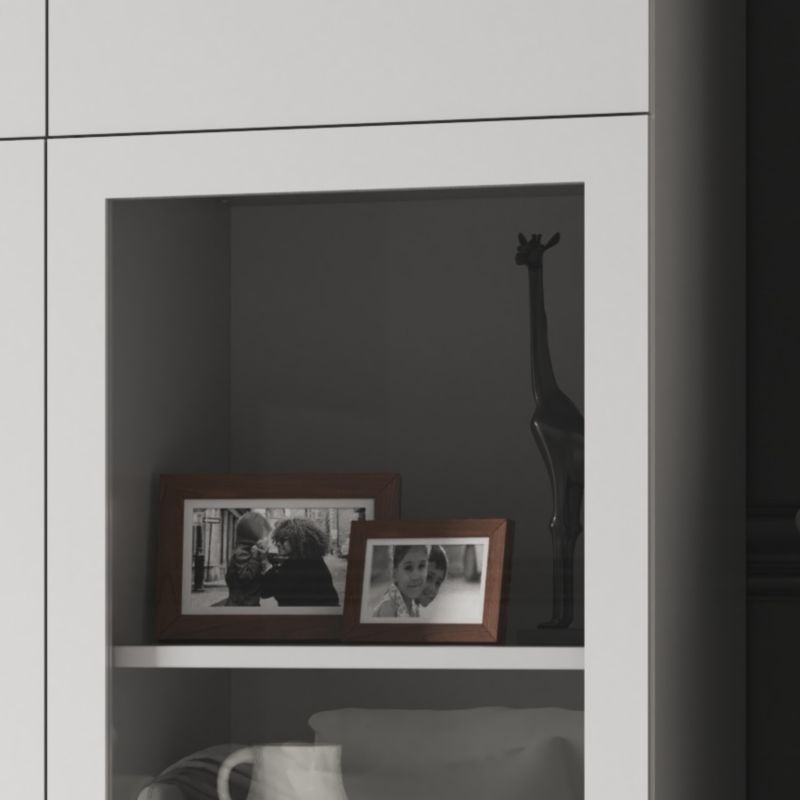 Drzwi do korpusu 50 x 187,5 cm GoodHome Atomia biały/szkło transparentne